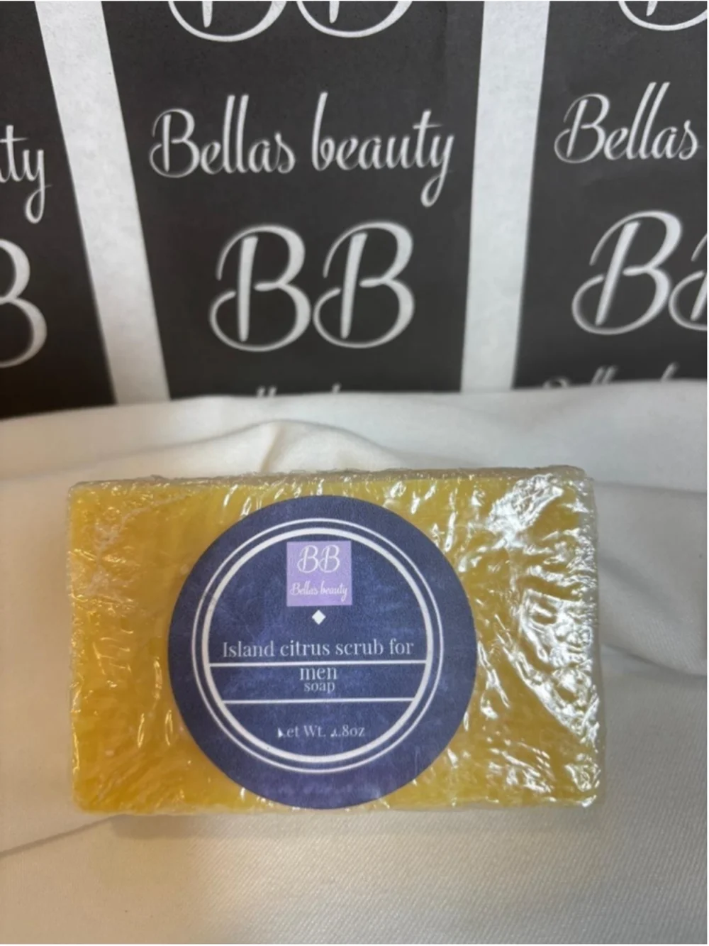 Men's Island Citrus Scrub Soap Bar - Vegan - 100% Natural Artisan #V02 x34P